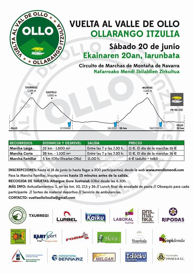 VUELTA AL VALLE DE OLLO // OLLARANGO ITZULIA ; El pr&oacute;ximo s&aacute;bado 20 de Junio.